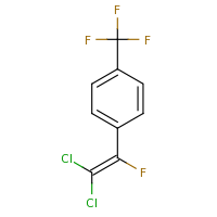 2d structure of 1-(2,2-dichloro-1-fluoroethenyl)-4-(trifluoromethyl)benzene
