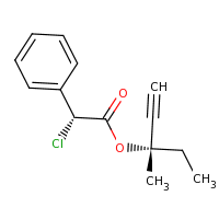 2d structure of (3S)-3-methylpent-1-yn-3-yl (2R)-2-chloro-2-phenylacetate