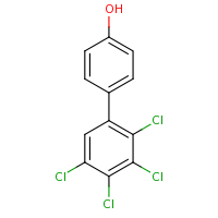 2d structure of 4-(2,3,4,5-tetrachlorophenyl)phenol