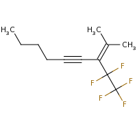 2d structure of 2-methyl-3-(1,1,2,2,2-pentafluoroethyl)non-2-en-4-yne