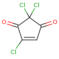 2d structure of 2,2,4-trichlorocyclopent-4-ene-1,3-dione