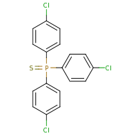 2d structure of tris(4-chlorophenyl)-$l^{5}-phosphanethione