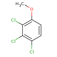 2d structure of 1,2,3-trichloro-4-methoxybenzene