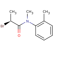 2d structure of (2S)-2-bromo-N-methyl-N-(2-methylphenyl)propanamide