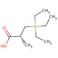 2d structure of (2R)-2-methyl-3-(triethylsilyl)propanoic acid