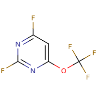 2d structure of 2,4-difluoro-6-(trifluoromethoxy)pyrimidine