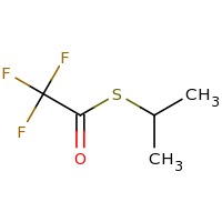 2d structure of 2,2,2-trifluoro-1-(propan-2-ylsulfanyl)ethan-1-one