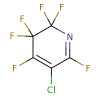 2d structure of 5-chloro-2,2,3,3,4,6-hexafluoro-2,3-dihydropyridine