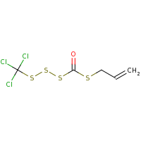 2d structure of 1-[(prop-2-en-1-ylsulfanyl)carbonyl]-3-(trichloromethyl)trisulfane
