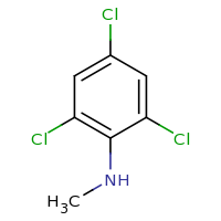 2d structure of 2,4,6-trichloro-N-methylaniline