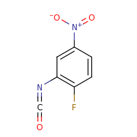 2d structure of 1-fluoro-2-isocyanato-4-nitrobenzene