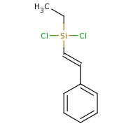 2d structure of dichloro(ethyl)[(E)-2-phenylethenyl]silane