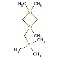 2d structure of 1,1,3-trimethyl-3-[(trimethylsilyl)methyl]-1,3-disiletane