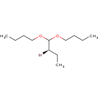 2d structure of (2R)-2-bromo-1,1-dibutoxybutane