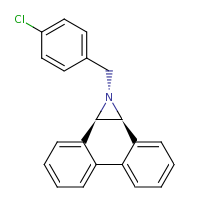 2d structure of (2R,3R,4S)-3-[(4-chlorophenyl)methyl]-3-azatetracyclo[9.4.0.0^{2,4}.0^{5,10}]pentadeca-1(15),5,7,9,11,13-hexaene