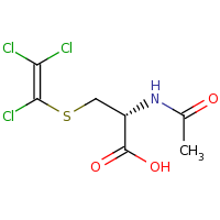 2d structure of (2R)-2-acetamido-3-[(1,2,2-trichloroethenyl)sulfanyl]propanoic acid
