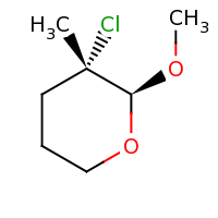 2d structure of (2S,3S)-3-chloro-2-methoxy-3-methyloxane