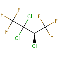 2d structure of (3R)-2,2,3-trichloro-1,1,1,4,4,4-hexafluorobutane