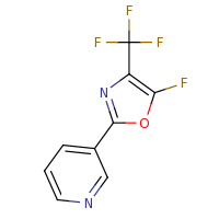 2d structure of 3-[5-fluoro-4-(trifluoromethyl)-1,3-oxazol-2-yl]pyridine