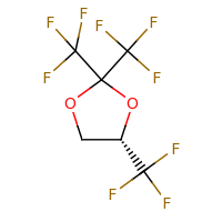 2d structure of (4S)-2,2,4-tris(trifluoromethyl)-1,3-dioxolane