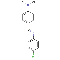 2d structure of 4-[N-(4-chlorophenyl)carboximidoyl]-N,N-dimethylaniline