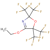 2d structure of 4-ethoxy-2,2,5,5-tetrakis(trifluoromethyl)-2,5-dihydro-1,3-oxazole