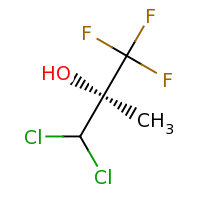2d structure of (2S)-3,3-dichloro-1,1,1-trifluoro-2-methylpropan-2-ol