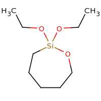 2d structure of 2,2-diethoxy-1,2-oxasilepane