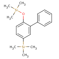 2d structure of trimethyl(2-phenyl-4-(trimethylsilyl)phenoxy)silane