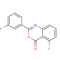 2d structure of 5-fluoro-2-(3-fluorophenyl)-4H-3,1-benzoxazin-4-one