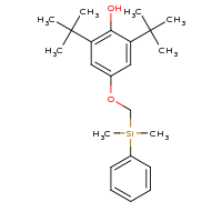 2d structure of 2,6-di-tert-butyl-4-{[dimethyl(phenyl)silyl]methoxy}phenol