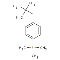 2d structure of [4-(2,2-dimethylpropyl)phenyl]trimethylsilane