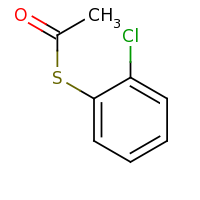 2d structure of 1-[(2-chlorophenyl)sulfanyl]ethan-1-one