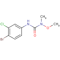2d structure of 1-(4-bromo-3-chlorophenyl)-3-methoxy-3-methylurea