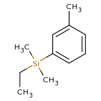 2d structure of ethyldimethyl(3-methylphenyl)silane