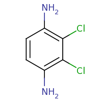 2d structure of 2,3-dichlorobenzene-1,4-diamine