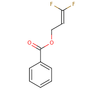 2d structure of 3,3-difluoroprop-2-en-1-yl benzoate