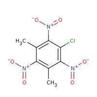 2d structure of 1-chloro-3,5-dimethyl-2,4,6-trinitrobenzene