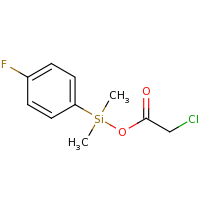 2d structure of (4-fluorophenyl)dimethylsilyl 2-chloroacetate