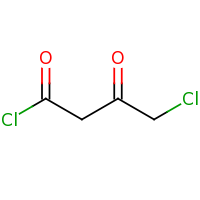 2d structure of 4-chloro-3-oxobutanoyl chloride