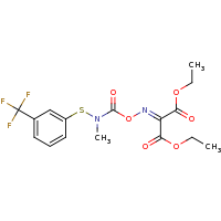 2d structure of 1,3-diethyl 2-({[methyl({[3-(trifluoromethyl)phenyl]sulfanyl})carbamoyl]oxy}imino)propanedioate