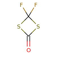 2d structure of 4,4-difluoro-1,3-dithietan-2-one