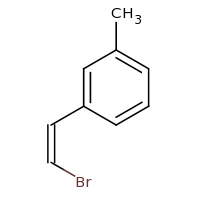 2d structure of 1-[(Z)-2-bromoethenyl]-3-methylbenzene