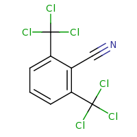 2d structure of 2,6-bis(trichloromethyl)benzonitrile