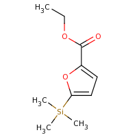 2d structure of ethyl 5-(trimethylsilyl)furan-2-carboxylate