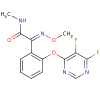 2d structure of (2E)-2-{2-[(5,6-difluoropyrimidin-4-yl)oxy]phenyl}-2-(methoxyimino)-N-methylacetamide