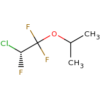 2d structure of 2-[(2R)-2-chloro-1,1,2-trifluoroethoxy]propane