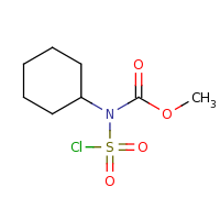 2d structure of methyl N-(chlorosulfonyl)-N-cyclohexylcarbamate