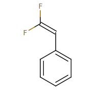 2d structure of (2,2-difluoroethenyl)benzene