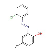 2d structure of 2-[(E)-2-(2-chlorophenyl)diazen-1-yl]-4-methylphenol